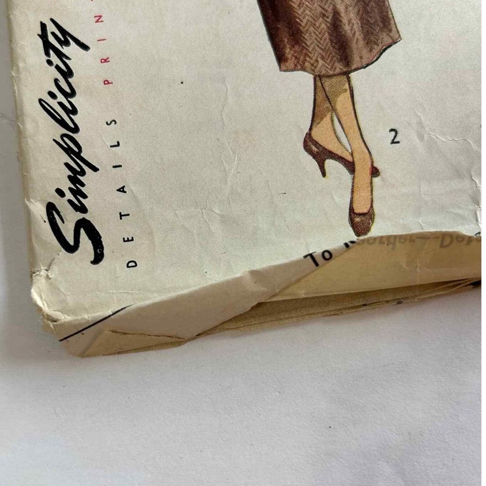 Simplicity #2987 Pattern Vintage 1950s Women Size 15 Skirt and Jacket Set - Picture 5 of 6